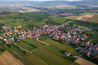 Aerial view of Dahlenheim in the state Bas-Rhin, France