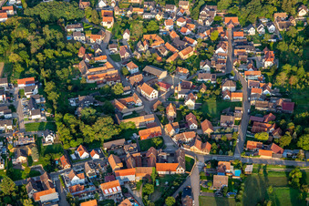 Aerial photograpy of Wintzenheim-Kochersberg in the state Bas-Rhin, France