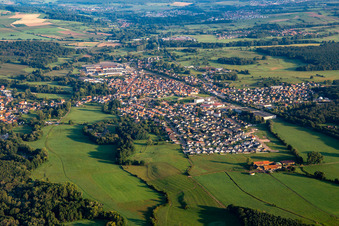Aerial photograpy of Mertzwiller in the state Bas-Rhin, France