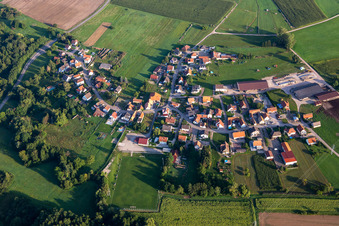 Aerial view of Walbourg in the state Bas-Rhin, France