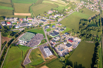 Industrial area from the north in Soultz-sous-Forêts in the state Bas-Rhin, France