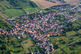 Kapsweyer in the state Rhineland-Palatinate, Germany viewn from the air