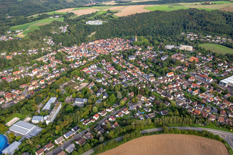 From the west in Meisenheim in the state Rhineland-Palatinate, Germany