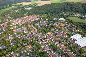 View of the town from the west in Meisenheim in the state Rhineland-Palatinate, Germany