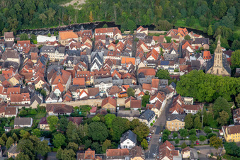 Historic old town from the west in Meisenheim in the state Rhineland-Palatinate, Germany