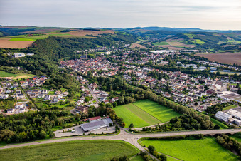 From the north in the Glan valley in Meisenheim in the state Rhineland-Palatinate, Germany