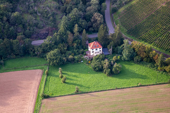 Aerial view of Waldböckelheim in the state Rhineland-Palatinate, Germany