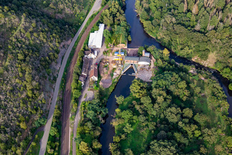 Dam on the Nahe in Waldböckelheim in the state Rhineland-Palatinate, Germany