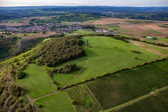 Aerial photograpy of Heimberg Tower Schloßböckelheim in Schloßböckelheim in the state Rhineland-Palatinate, Germany