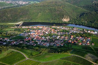 Aerial photograpy of From the west in Niederhausen in the state Rhineland-Palatinate, Germany