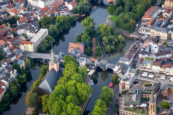 Old Nahe Bridge - Bridge Houses in Bad Kreuznach in the state Rhineland-Palatinate, Germany