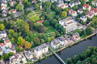 Aerial view of Orange Park in Bad Kreuznach in the state Rhineland-Palatinate, Germany