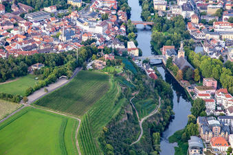 Kauzenburg by Mike's Catering on the Kauzenberg from the south in Bad Kreuznach in the state Rhineland-Palatinate, Germany