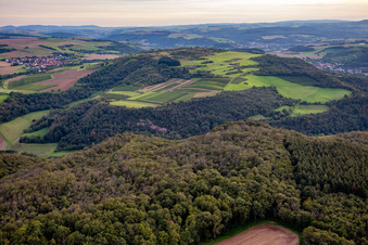Gangelsberg from the northeast in Duchroth in the state Rhineland-Palatinate, Germany