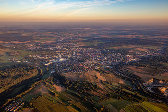 From the southeast in Bretten in the state Baden-Wuerttemberg, Germany