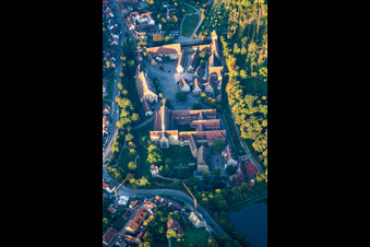 Monastery Maulbronn in Maulbronn in the state Baden-Wuerttemberg, Germany from above