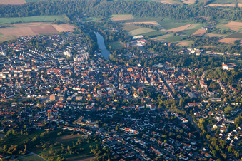 From the north in Vaihingen an der Enz in the state Baden-Wuerttemberg, Germany