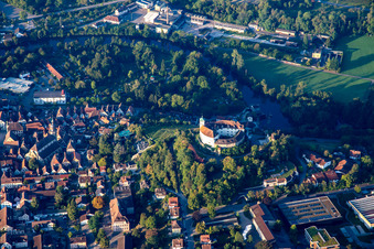 Aerial view of Kaltenstein Castle in Vaihingen an der Enz in the state Baden-Wuerttemberg, Germany