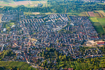 From the north in Asperg in the state Baden-Wuerttemberg, Germany