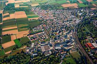 From the east in Tamm in the state Baden-Wuerttemberg, Germany