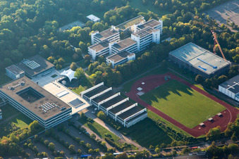 Sports field at the University of Public Administration and Finance Ludwigsburg in the district Eglosheim in Ludwigsburg in the state Baden-Wuerttemberg, Germany