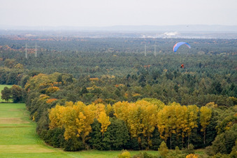 Aerial photograpy of Otterbachtal in Minfeld in the state Rhineland-Palatinate, Germany