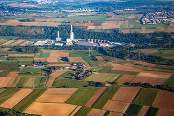 Aerial view of Energy and Technology Park in Marbach am Neckar in the state Baden-Wuerttemberg, Germany