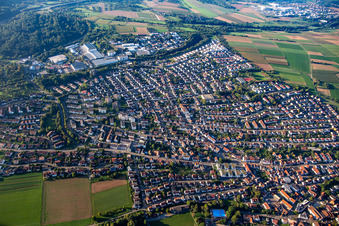 From the northeast in Schwaikheim in the state Baden-Wuerttemberg, Germany