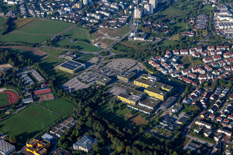 Aerial photograpy of Rems-Murr Clinics and AWO Kinderhaus Zipfelbach in Winnenden in the state Baden-Wuerttemberg, Germany