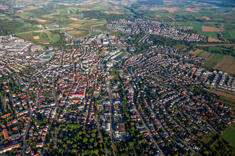 From the east in Winnenden in the state Baden-Wuerttemberg, Germany