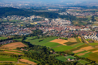 Aerial view of From the northeast in Winnenden in the state Baden-Wuerttemberg, Germany