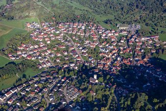 From the east in the district Lippoldsweiler in Auenwald in the state Baden-Wuerttemberg, Germany