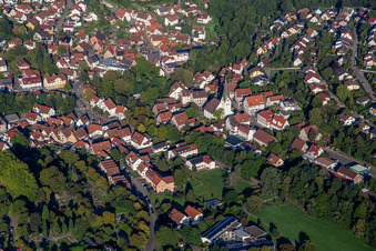 Evangelical St. Agatha Church in the district Unterweissach in Weissach im Tal in the state Baden-Wuerttemberg, Germany