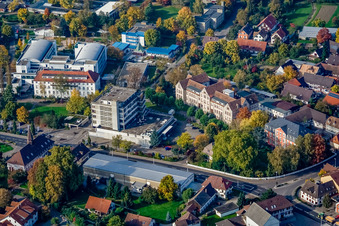 Aerial view of Epilepsy Center Kork in the district Kork in Kehl in the state Baden-Wuerttemberg, Germany
