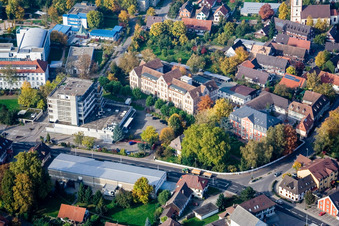 Aerial photograpy of Epilepsy Center Kork in the district Kork in Kehl in the state Baden-Wuerttemberg, Germany