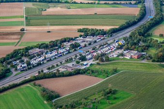 Serway's Wunnenstein rest stop in Ilsfeld in the state Baden-Wuerttemberg, Germany