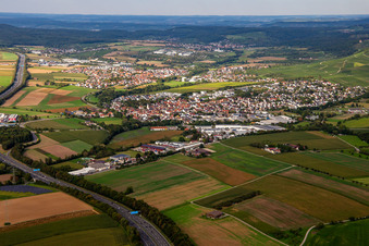 From the southwest in the district Auenstein in Ilsfeld in the state Baden-Wuerttemberg, Germany