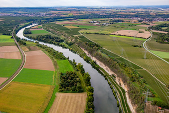 Bank of the Neckar near Lauffen in Talheim in the state Baden-Wuerttemberg, Germany