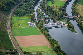Horkheim am Neckar dam in Lauffen am Neckar in the state Baden-Wuerttemberg, Germany