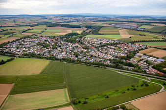 From the southwest in the district Stebbach in Gemmingen in the state Baden-Wuerttemberg, Germany