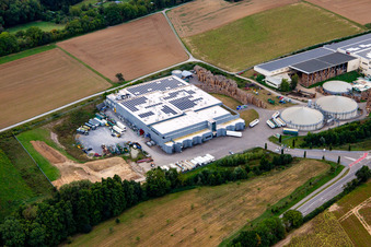 Aerial view of Wild GmbH in Eppingen in the state Baden-Wuerttemberg, Germany