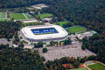 Completed BBBank Stadium Wildpark of Karlsruher Sport-Club eV in the district Innenstadt-Ost in Karlsruhe in the state Baden-Wuerttemberg, Germany