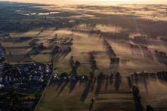 Schweighofen in the state Rhineland-Palatinate, Germany from the plane
