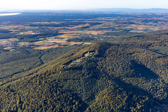 Aerial view of Radar antennas at Pfaffenschlick in Soultz-sous-Forêts in the state Bas-Rhin, France