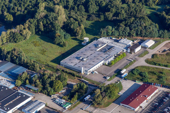 Parker Hannifin Manufacturing in the district Altenstadt in Wissembourg in the state Bas-Rhin, France from above