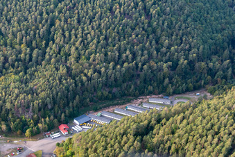 Neudahn business park with Korn car dealership in Dahn in the state Rhineland-Palatinate, Germany