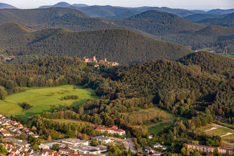House at the Kurpark Dahn in Dahn in the state Rhineland-Palatinate, Germany