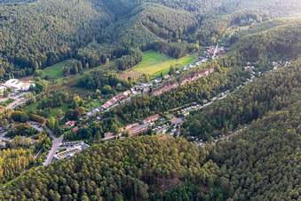Camping site “Büttelwoog” in Dahn in the state Rhineland-Palatinate, Germany