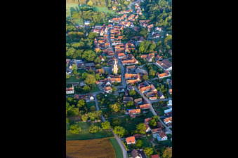 Drachenbronn-Birlenbach in the state Bas-Rhin, France viewn from the air