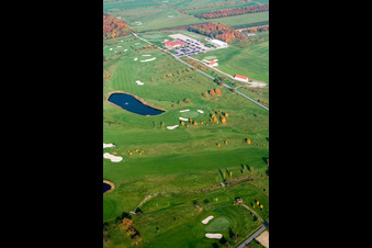 Aerial view of Grounds of the Golf course at Golfclub Urloffen in the district Zimmern in Appenweier in the state Baden-Wurttemberg